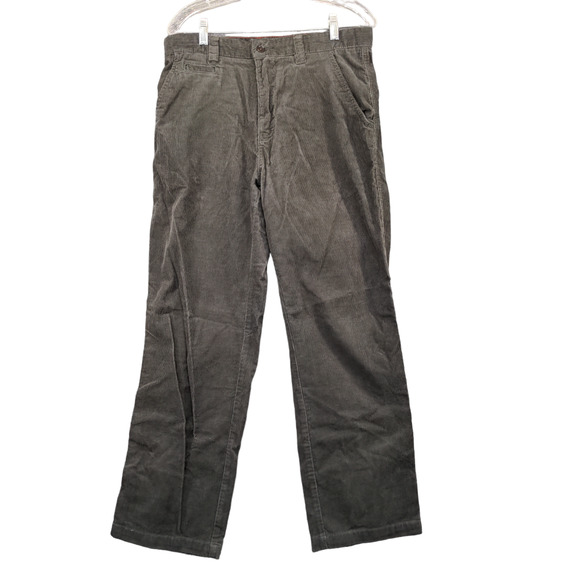 Maine New England Men's Chino Corduroy Pants Gray 32 S Slash Pocket Dark Wash - Picture 1 of 14